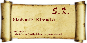 Stefanik Klaudia névjegykártya